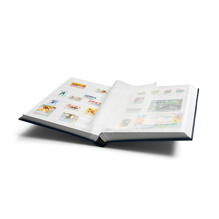 Classeur Comfort, DIN A4, 64 pages blanches, couverture matelassée, bleu