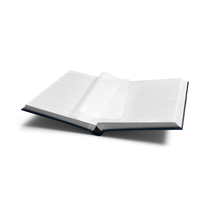 Classeur Comfort, DIN A4, 64 pages blanches, couverture matelassée, bleu