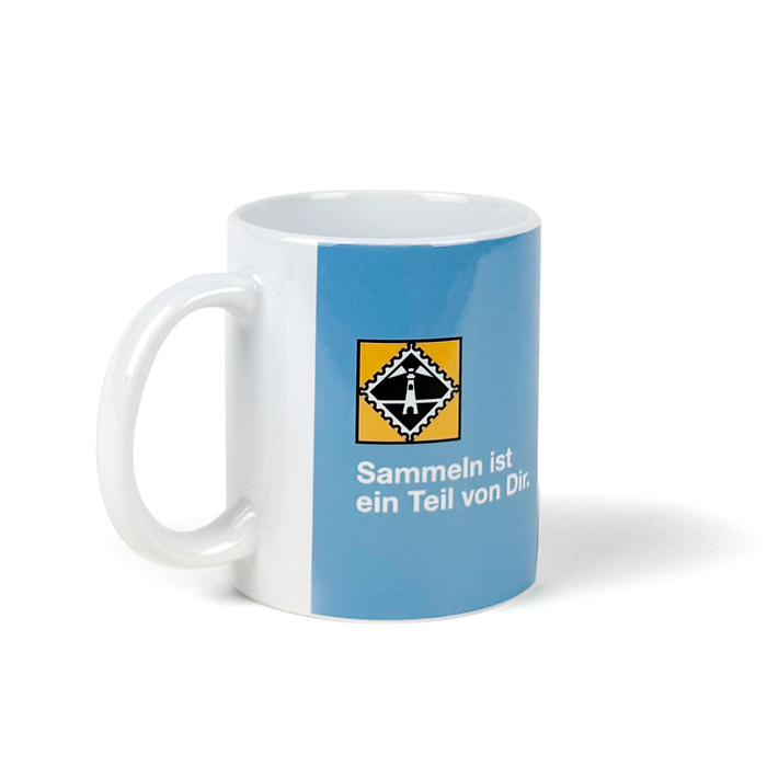 Tasse mug en céramique blanche, logo Leuchhtturm