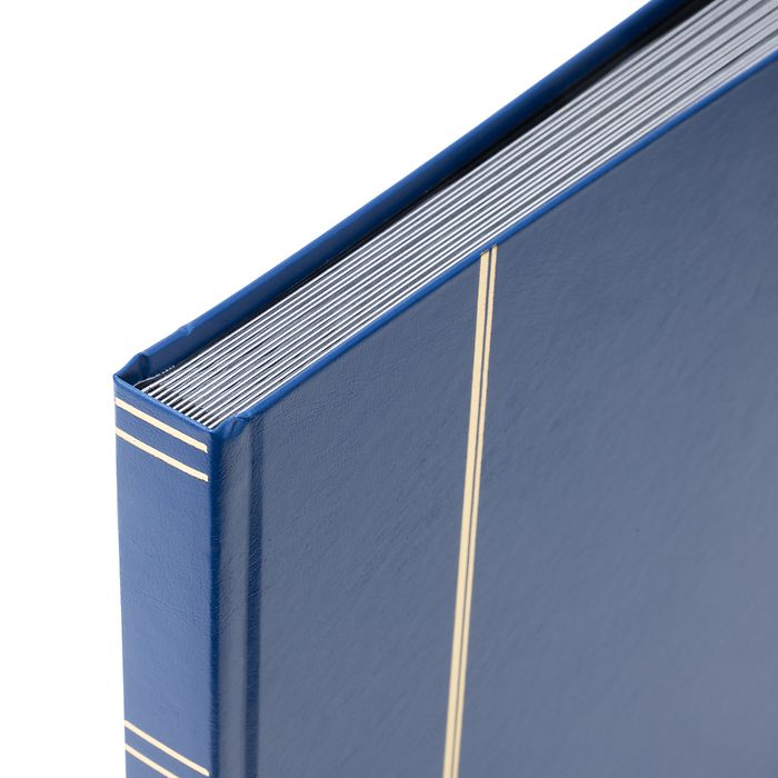 Classeur Basic, DIN A4, 32 pages noires, couverture non matelassée, bleu