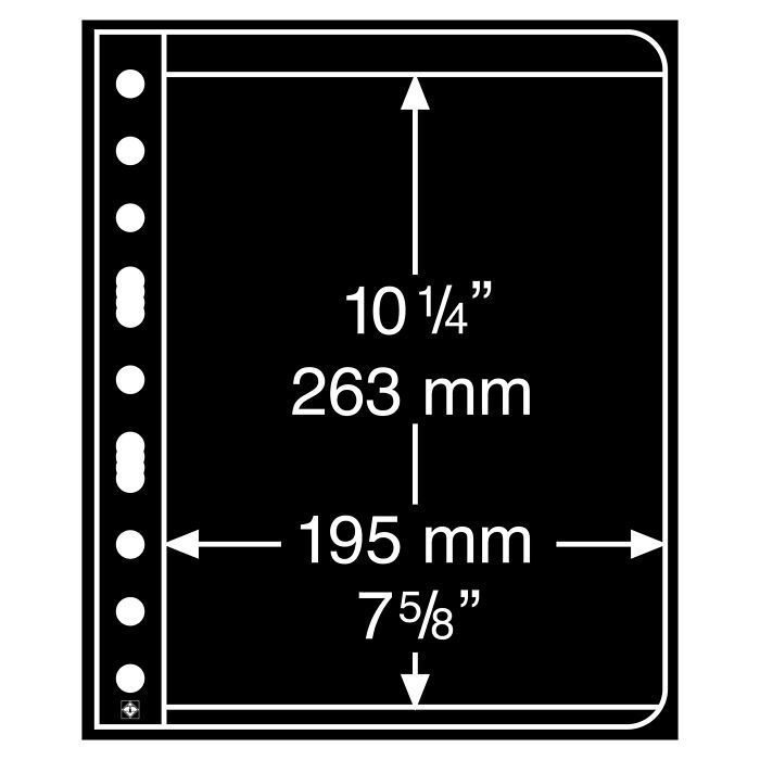 Pochettes plastiques VARIO, 1 compartiment, pellicule noire