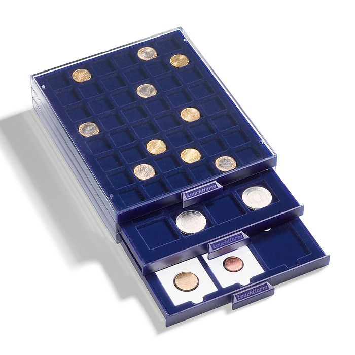 Petit Médaillier Smart, 30 Compartiments carrés jusqu'à 33 mm Ø