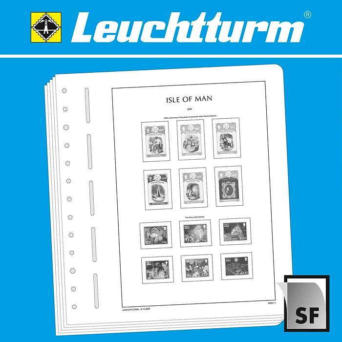 LEUCHTTURM SF-Feuilles préimprimées Île de Man, 1958-1987.