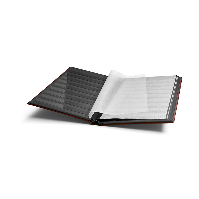 Classeur Comfort, DIN A4, 32 pages noires, couverture matelassée, bordeaux