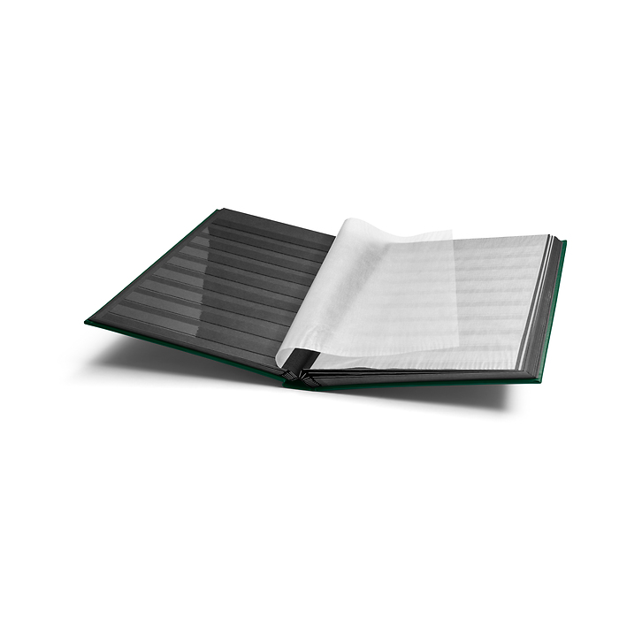 Classeur Comfort, DIN A4, 32 pages noires, couverture matelassée, vert