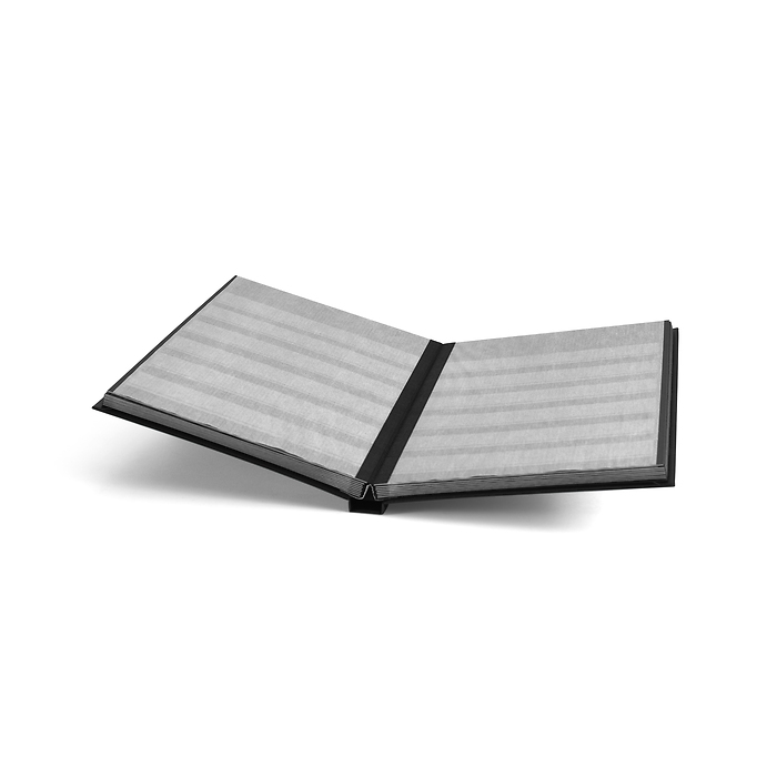 Classeur Basic, DIN A5, 32 pages noires, couverture non matelassée, noir