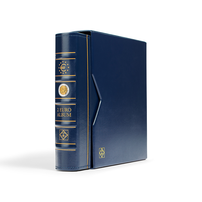 Vista album Numismatique pour   pièces de 2 Euros (4 feuilles neutres) avec étui