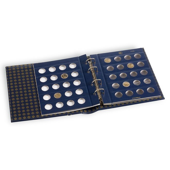 Vista album Numismatique pour   pièces de 2 Euros (4 feuilles neutres) avec étui