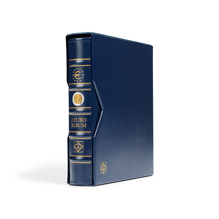 Vista album Numismatique pour   pièces de 2 Euros (4 feuilles neutres) avec étui