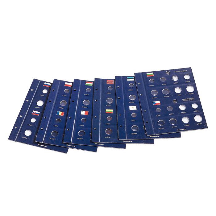 Vista album Numismatique Euros. Tome 1 pour 12 jeux de pièces, avec étui de protection.