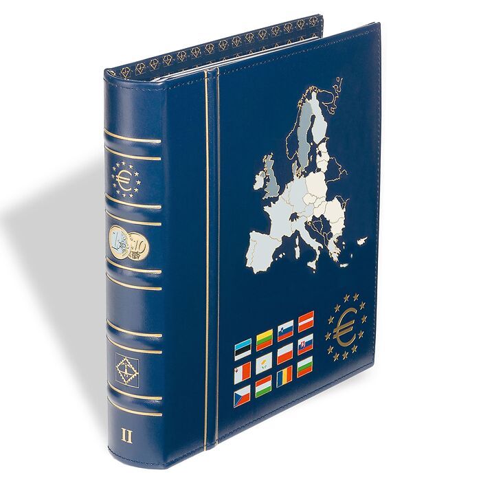 VISTA album numismatique euros volume 2 'Die neuen Länder',  avec étui de protection,bleu