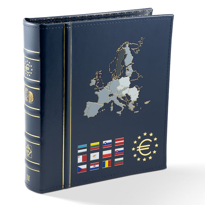 Vista album Numismatique Euros volume 2 'Die neuen Länder',   avec étui de protection,bleu