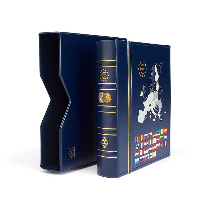 Optima Reliure Classic pour pièces Euros, impreinte tranche   et couverture + étui de prot