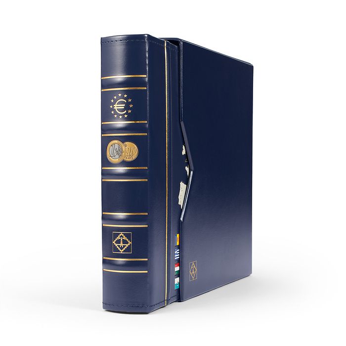 Optima Reliure Classic pour pièces Euros, impreinte tranche   et couverture + étui de prot