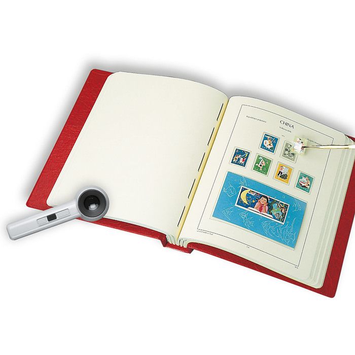 LEUCHTTURM reliure à barre rotative 'PERFECT' empreinte Chine, avec étui, rouge