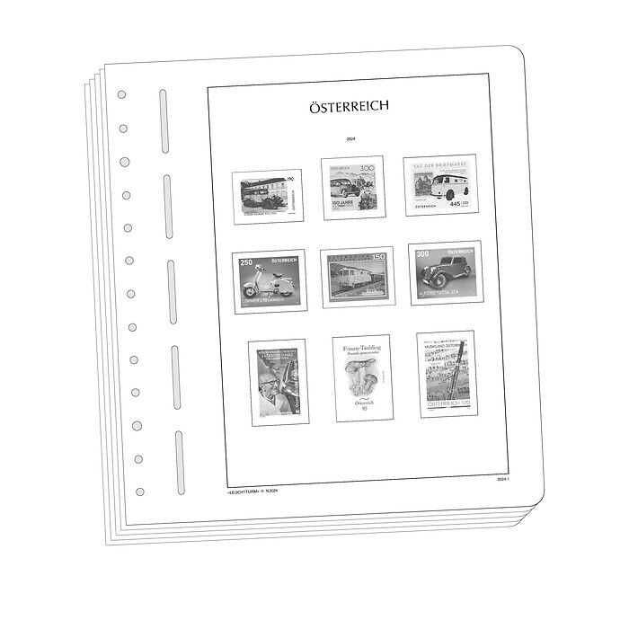 LEUCHTTURM Feuilles préimprimées Autriche 2010-2014