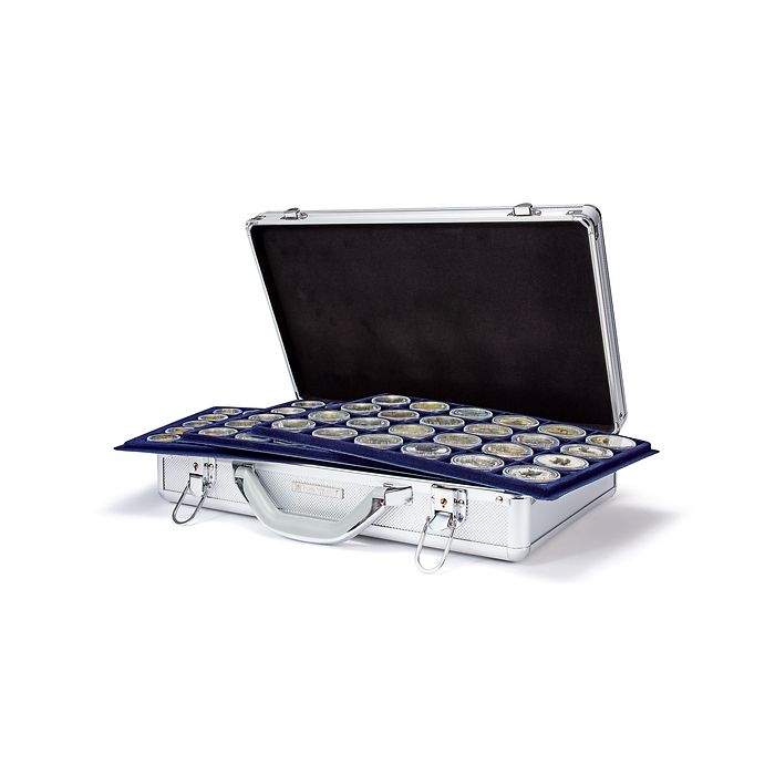 Valisette Numismatique Cargo L 6, pour 240 pièces de 2€  sous capsules, 6 plateaux inclus