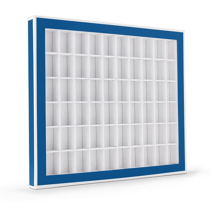 Boîte de rangemant K60 avec 60 Compartiments, coleur bleu