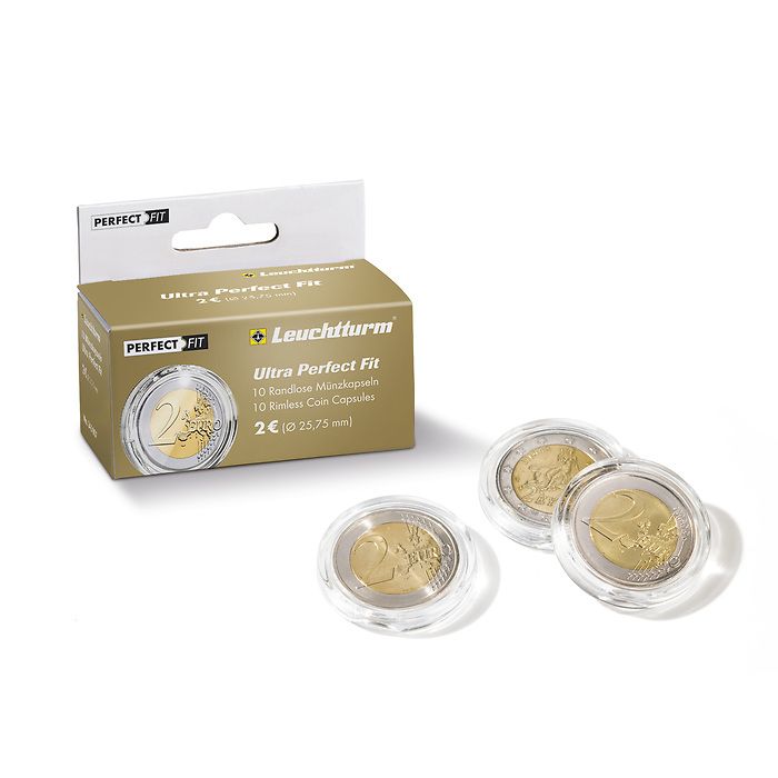 Ultra capsules Perfect Fit pour 2 Euro (25,75 mm), paquete de 10