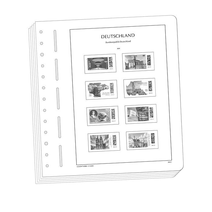 LEUCHTTURM feuilles complémentaires SF République Fédérale d'Allemagne 2014