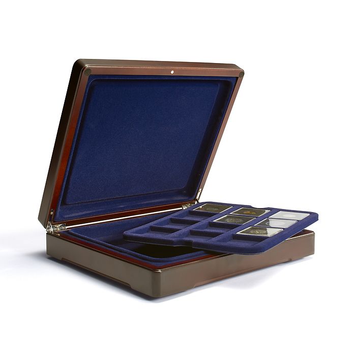 Mazzola coffret numismatique pour jusqu'à 24 Quadrum capsules, bleu
