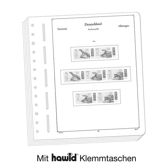 Leuchtturm SF-feuilles préimprimées RFA combinaisons de timbres 2011-2025