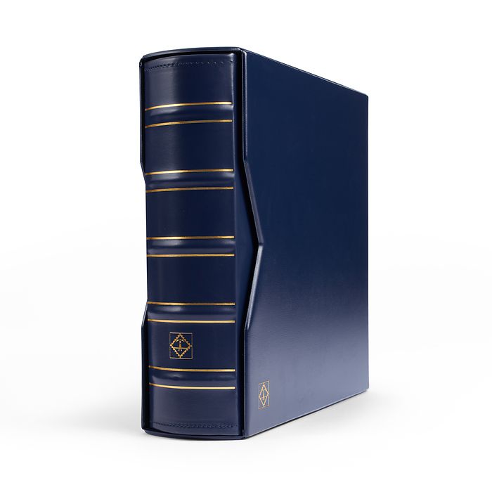Ligatum Classic pour 200 FDC ou lettres en format DIN long, avec étui de protection, bleu