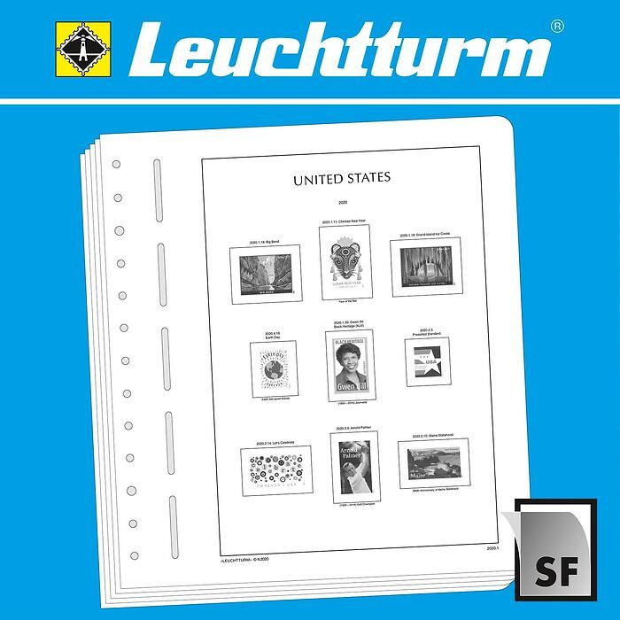 LEUCHTTURM SF-Feuilles préimprimées Etats-Unis 2015-2019