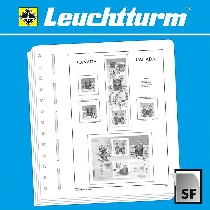 LEUCHTTURM SF-Feuilles préimprimées Canada Quaterly Packs 2015-2019