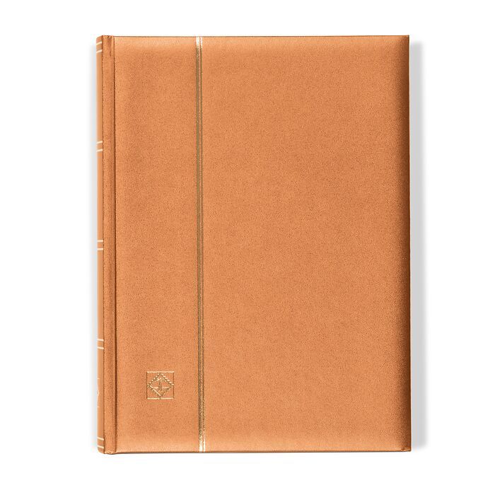 Classeur à bandes COMFORT, Din A4, 64 pages couleur chamois, couverture ouatinée, bronze