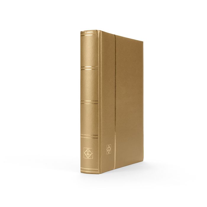 Classeur Comfort, Din A4, 64 pages noires, couverture matelassée, or