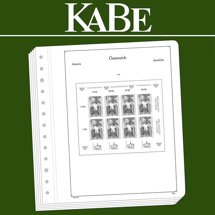 KABE feuilles complémentairesOF Autriche - Dispenser-timbres 2018