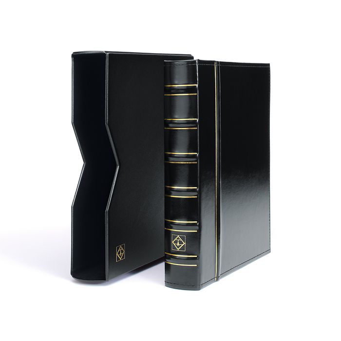 Reliure à anneaux Vario, design classique avec étui de protection. noir