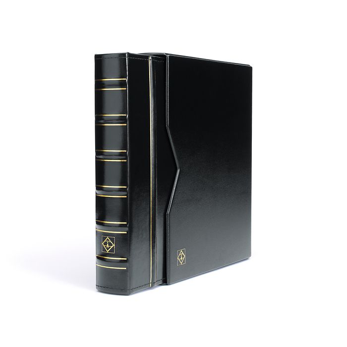 Reliure à anneaux Vario, design classique avec étui de protection. noir