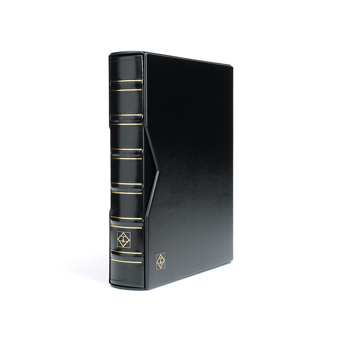 Reliure à anneaux Vario, design classique avec étui de protection. noir