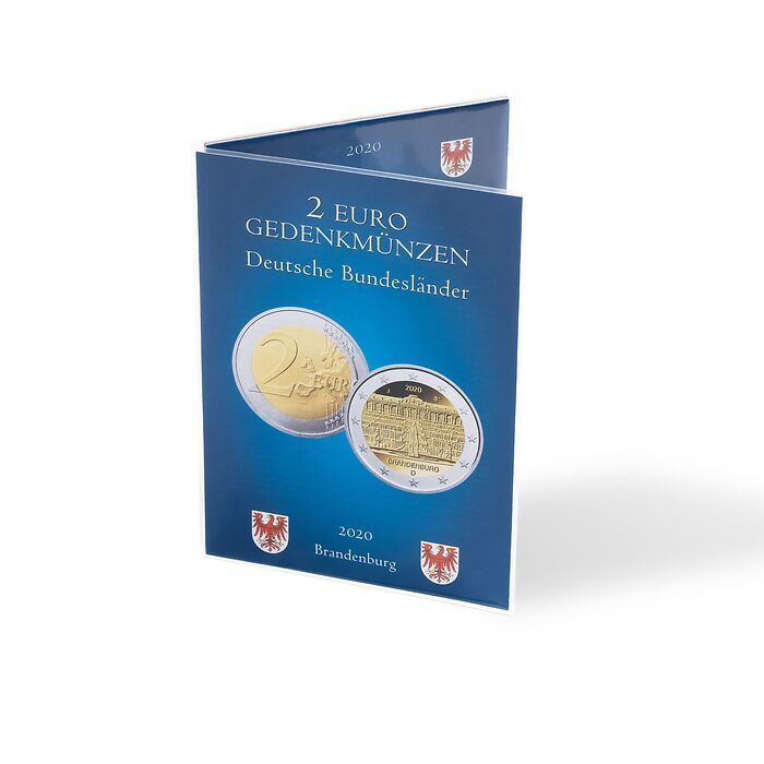 Carte pour les 5 pièces de 2 euros allemandes commémoratives de Brandebourg (2020)