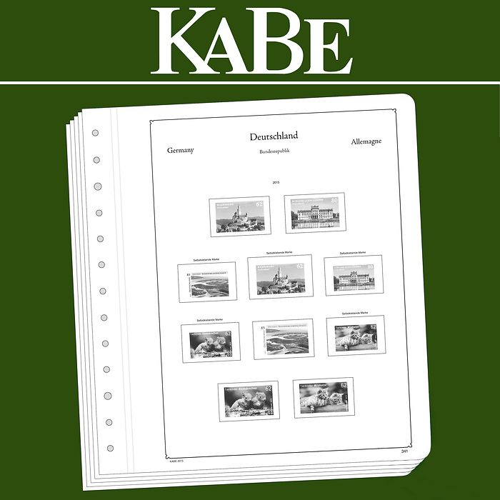 KABE Feuilles neutres RFA pour timbres de distributeur autocollant