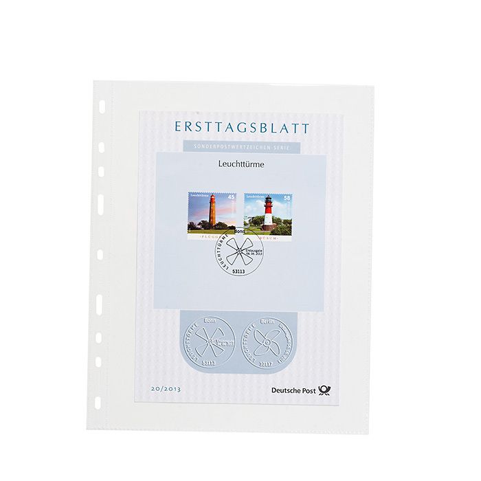 feuilles en plastique Optima Easy, 1 pochette, PP, clair, paquet de 50