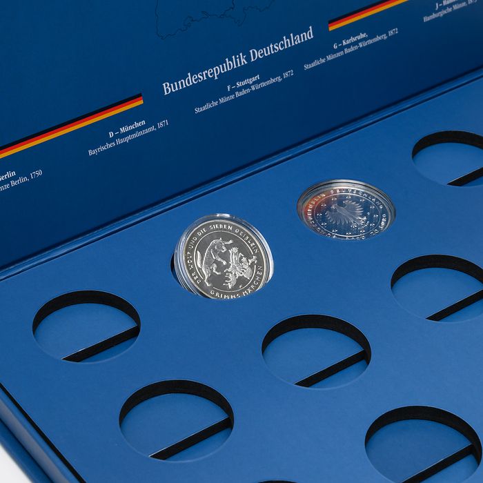 Coffret Lucca pour 20 pièces de 20 euros allemandes commémoratives en capsules