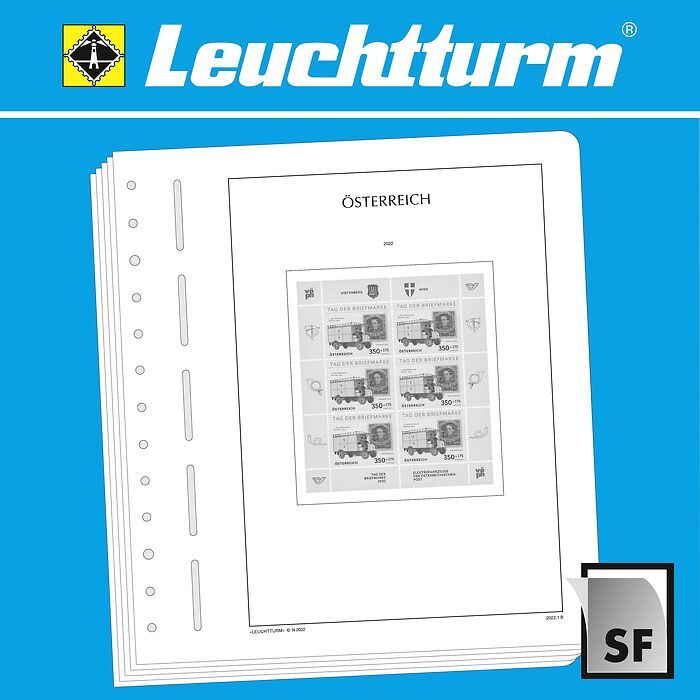 LEUCHTTURM feuilles complémentaires SF Autriche - minifeuille 2019