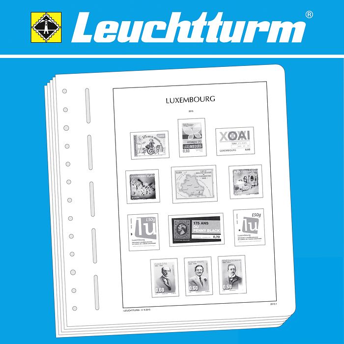 Leuchtturm feuilles complémentaires SF Luxembourg 2019