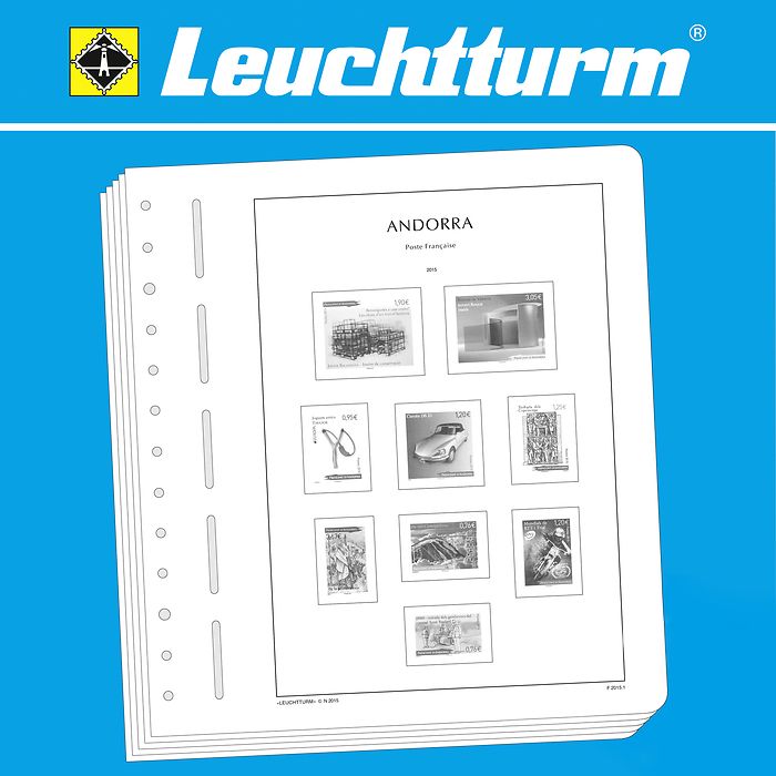 Leuchtturm feuilles complémentaires SF Andorre poste française 2019