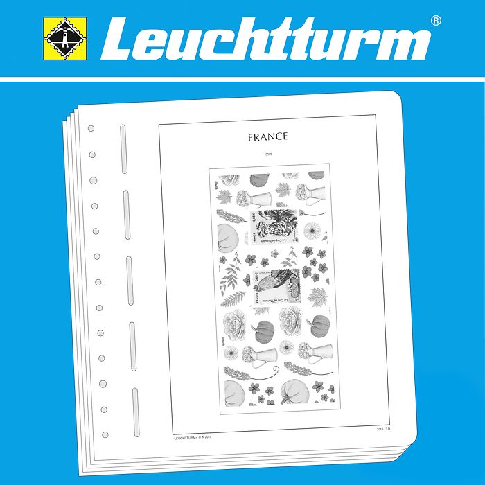 Leuchtturm feuilles complémentaires SF France Timbres autocollants p.clients profess. 2019