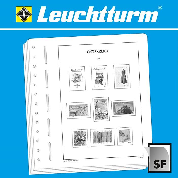 LEUCHTTURM SF-Feuilles préimprimées Autriche Dispenser-timbres 2018-2022