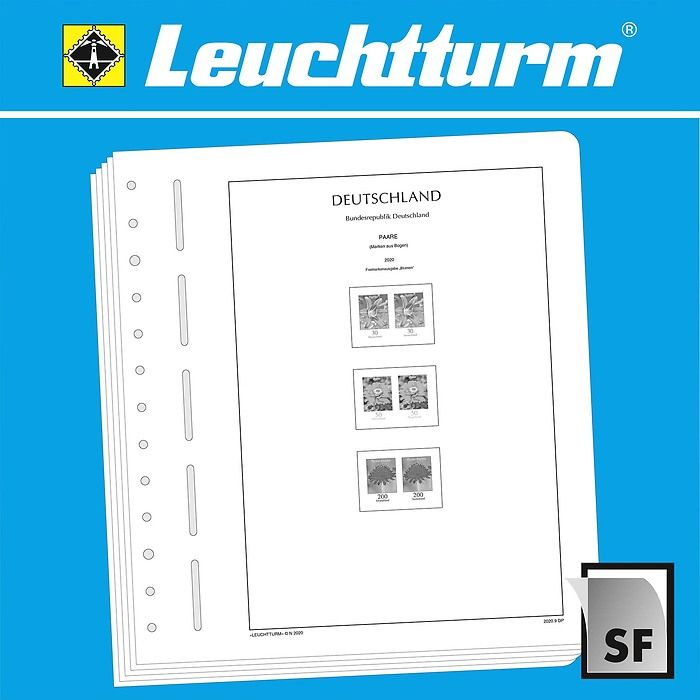 LEUCHTTURM feuil. compl. SF RFA -paires horizontales (sériecourante) 2020