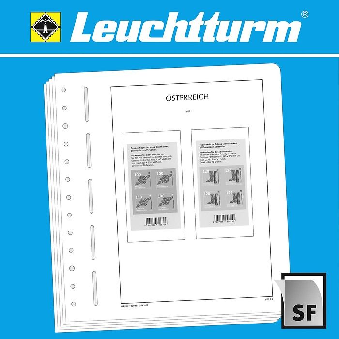 Leuchtturm feuilles complémentaires SF Autriche carnet de timbres 2020