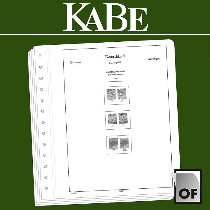 KABE feuilles complément. OF Rép. Fédérale d'Allemagne paires horiz. (série courante) 2020