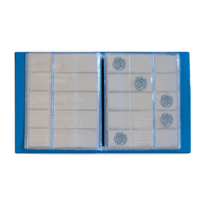 Album de poche Kaskade pour UK 50 Pence avec 6 feuilles reliées