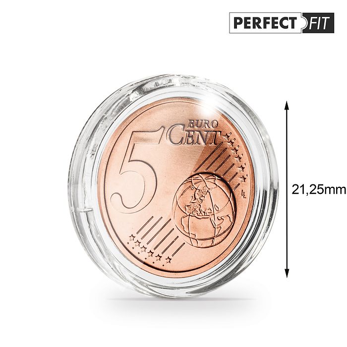 Capsules Ultra Perfect Fit pour 5 Euro-Cent (21,25 mm), paquete de 10
