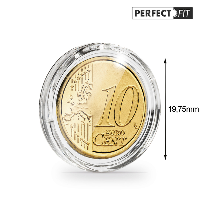 Capsules Ultra Perfect Fit pour 10 Euro-Cent (19,75 mm), paquete de 10
